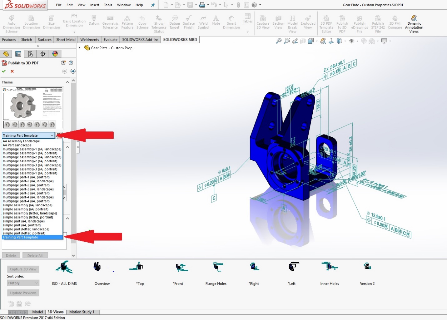 how to add custom properties template in solidworks