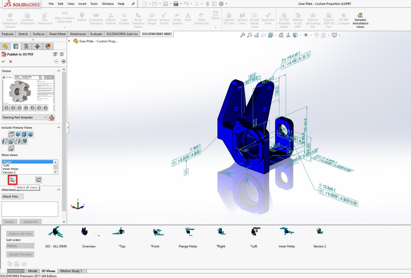 SOLIDWORKS MBD Template Editor Adding Custom Properties