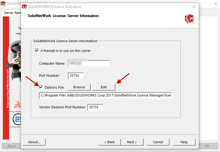 Turn on Options File