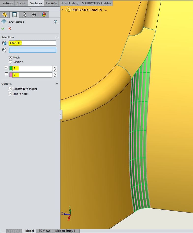 , SOLIDWORKS – WHAT IS FACE CURVE?