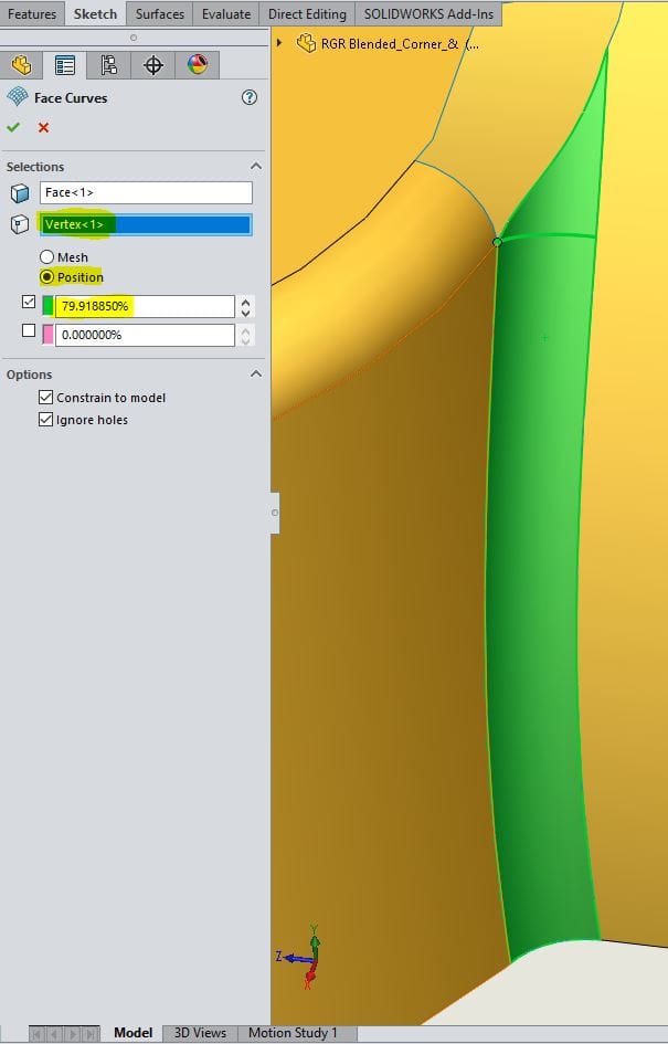 , SOLIDWORKS – WHAT IS FACE CURVE?