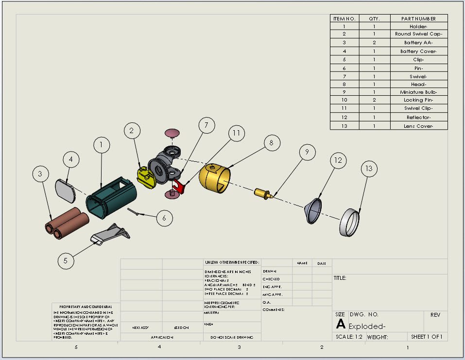 , SOLIDWORKS DRAWINGS &#8211; Ballooning Exploded Views