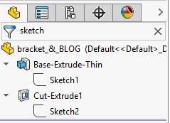 , SOLIDWORKS: Filtering the FeatureManager Design Tree