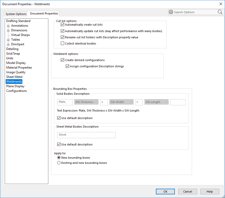 , SOLIDWORKS 2018 What’s New – Customizing Description for Bounding Box Properties – #SW2018