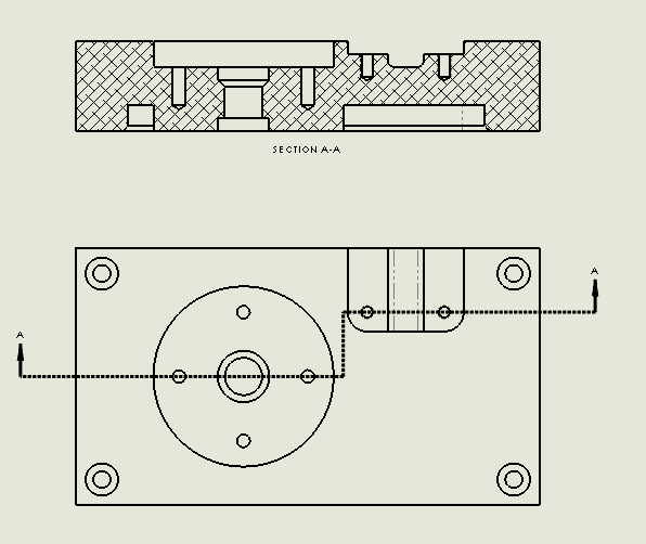 , Creating Offset Section Views in SOLIDWORKS Drawings