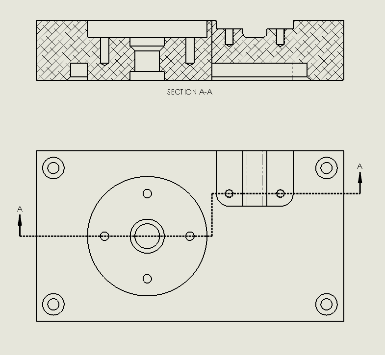 , Creating Offset Section Views in SOLIDWORKS Drawings