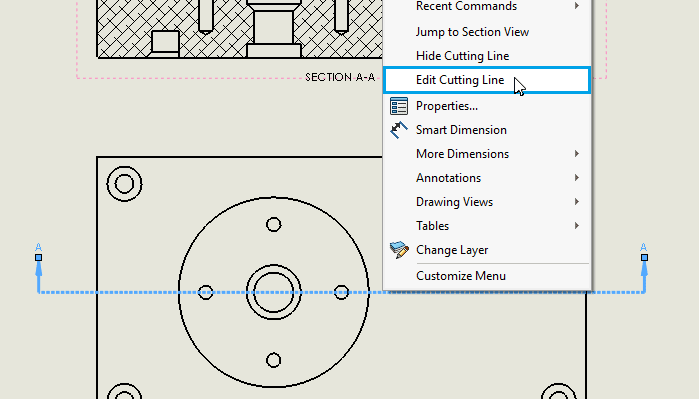 , Creating Offset Section Views in SOLIDWORKS Drawings