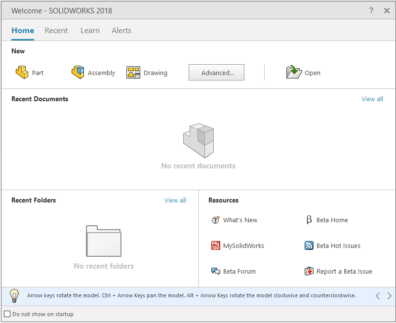 , SOLIDWORKS 2018 What’s New – Welcome Dialog Box – #SW2018