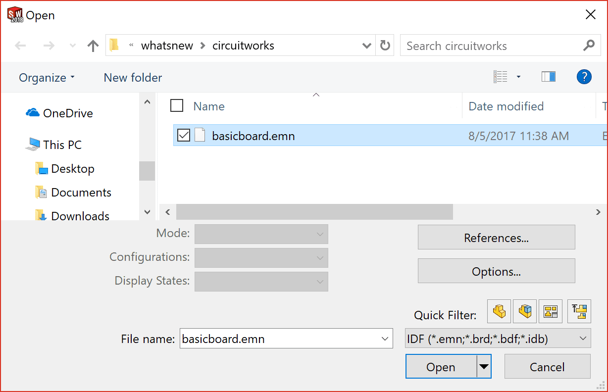 , SOLIDWORKS 2018 What’s New – CircuitWorks Opening ECAD Files – #SW2018