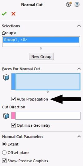 , SOLIDWORKS 2018 What’s New – Creating Normal Cuts – #SW2018