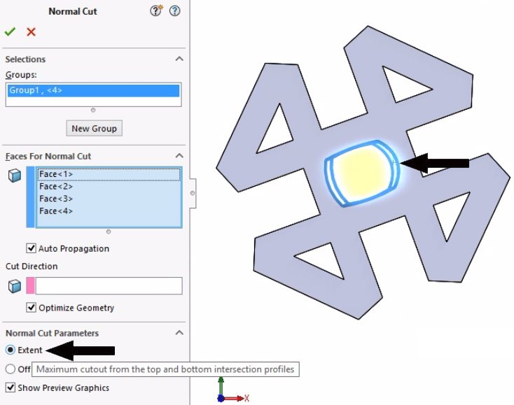 , SOLIDWORKS 2018 What’s New – Creating Normal Cuts – #SW2018