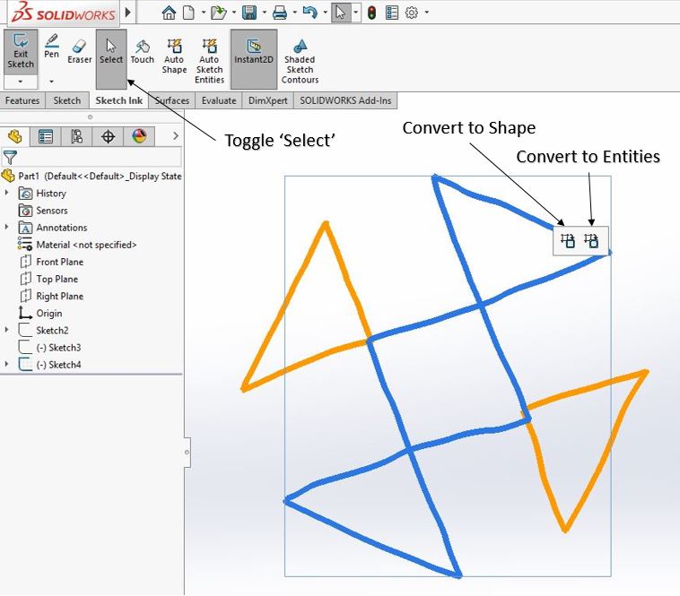 , SOLIDWORKS 2018 What’s New – Pen, Touch, and Gesture-based Sketching – #SW2018