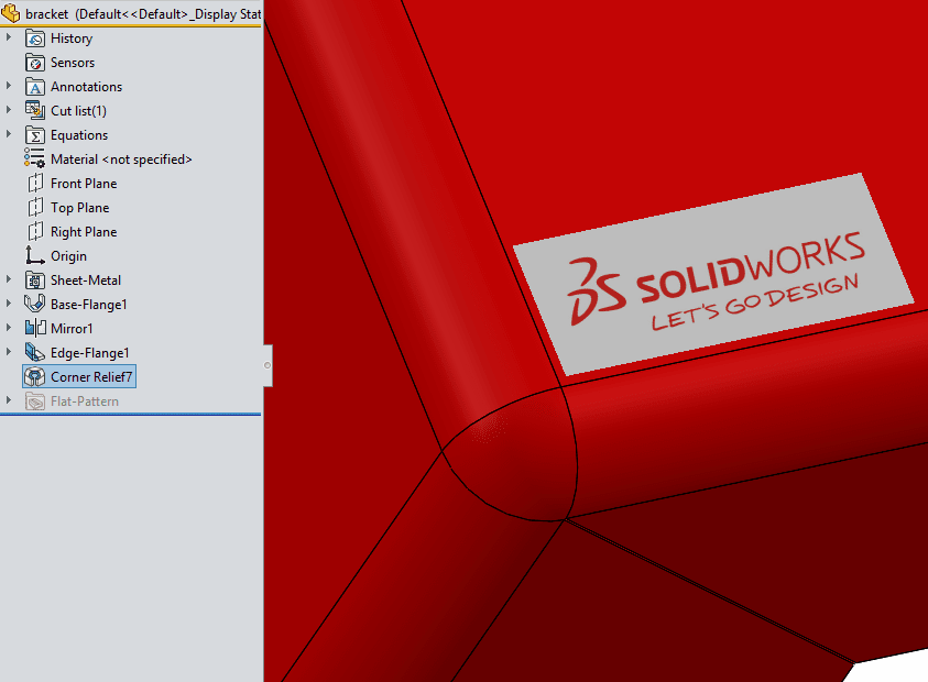 , SOLIDWORKS 2018 What’s New – SOLIDWORKS Sheet Metal Three Bend Corner Relief – #SW2018