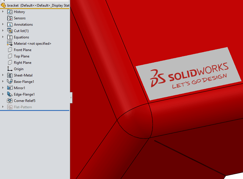 , SOLIDWORKS 2018 What’s New – SOLIDWORKS Sheet Metal Three Bend Corner Relief – #SW2018