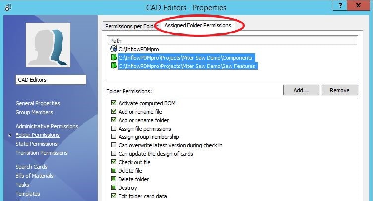 SolidWorks folder permissions