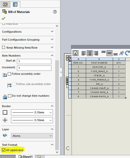 , SOLIDWORKS 2018 What’s New – All Uppercase Characters – #SW2018