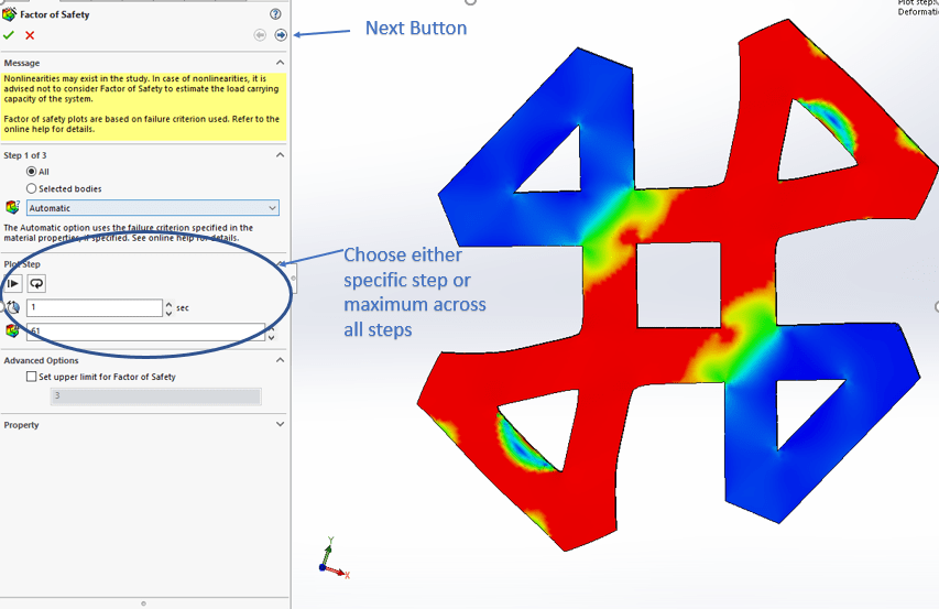 , SOLIDWORKS 2018 What’s New – Factor of Safety Plot for Nonlinear Static Studies– #SW2018