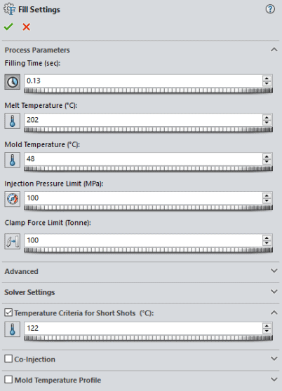 , SOLIDWORKS 2018 What’s New – Temperature Criteria for Short Shots – #SW2018