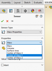 , SOLIDWORKS 2018 What’s New – Sensor for Simulation Mass Properties – #SW2018