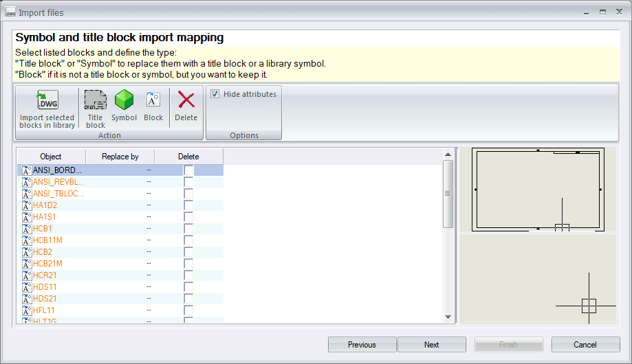 , Import DWG files into SOLIDWORKS Electrical Schematic