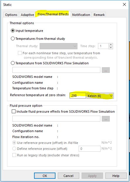 , Temperature in Linear Static Analysis