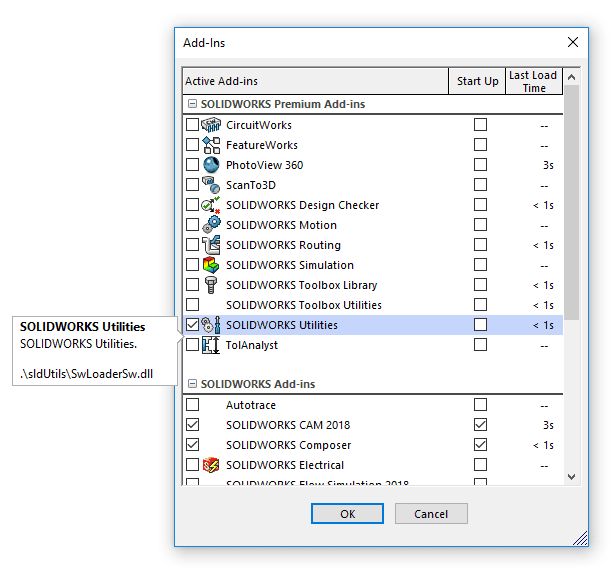 , SOLIDWORKS &#8211; Utilities