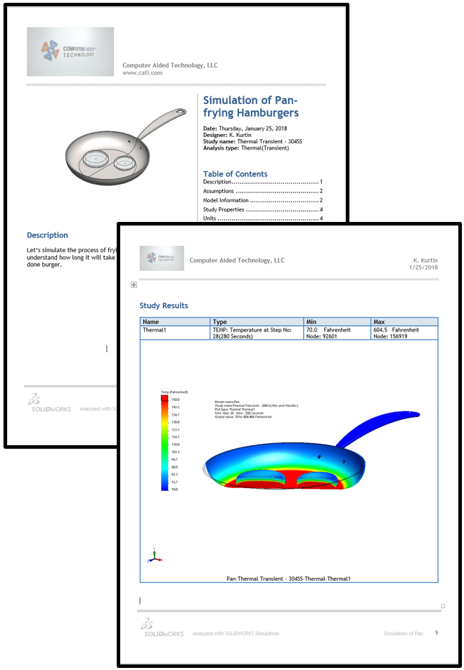 , SOLIDWORKS Simulation Report Generation