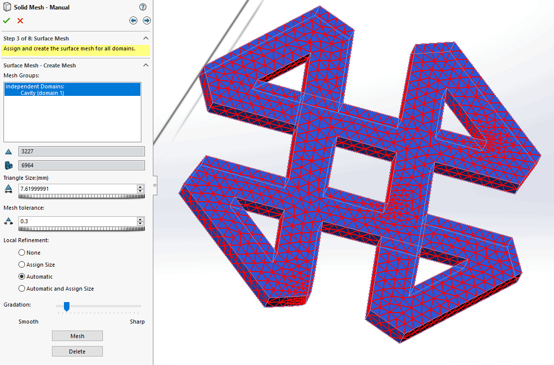 , SOLIDWORKS Plastics: Shell Mesh vs Solid Mesh