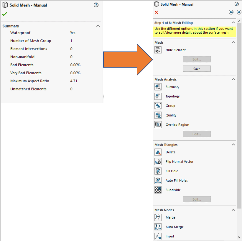 , SOLIDWORKS Plastics: Shell Mesh vs Solid Mesh