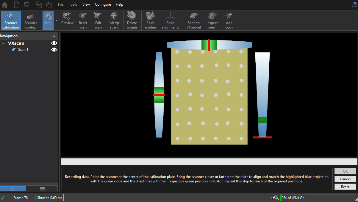 , Calibrating the HandySCAN 3D