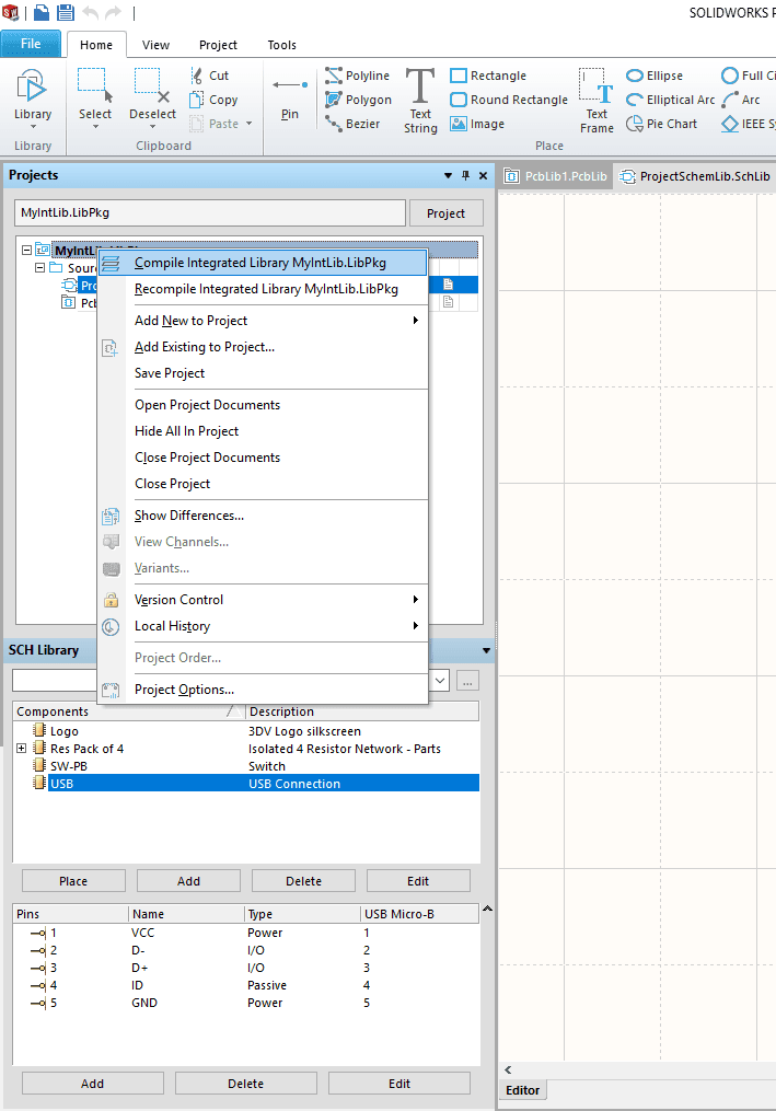 , SOLIDWORKS PCB: Creating an Integrated Library