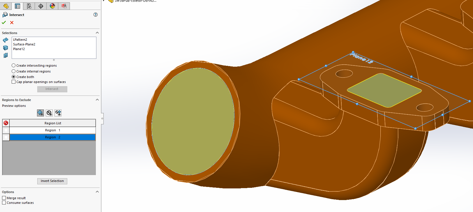, SolidWorks &#8211; Creating Internal Volume &#8211; Intersect