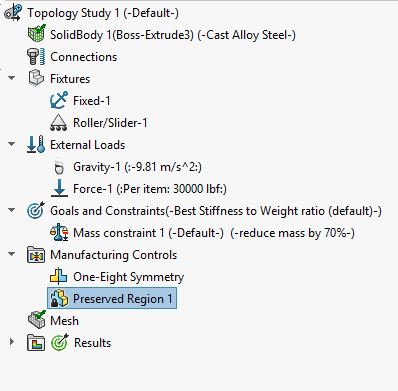 , What can you get from a topology study in SOLIDWORKS 2018?