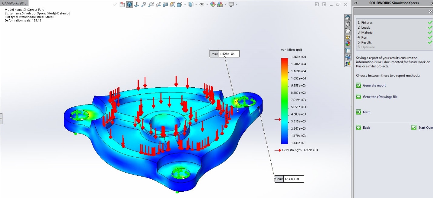 simexpress simulationexpress solidworks free tool animation results