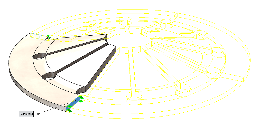 solidworks simulation quarter symmetry on example part