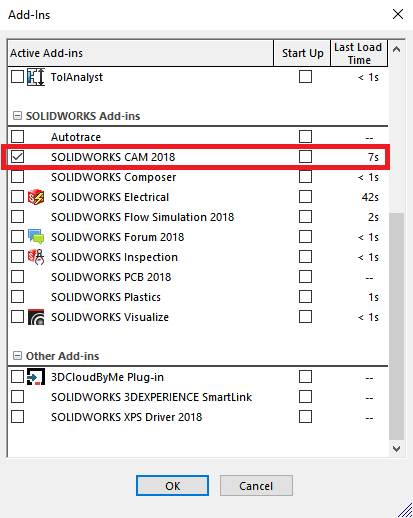 solidworks cam add-in location