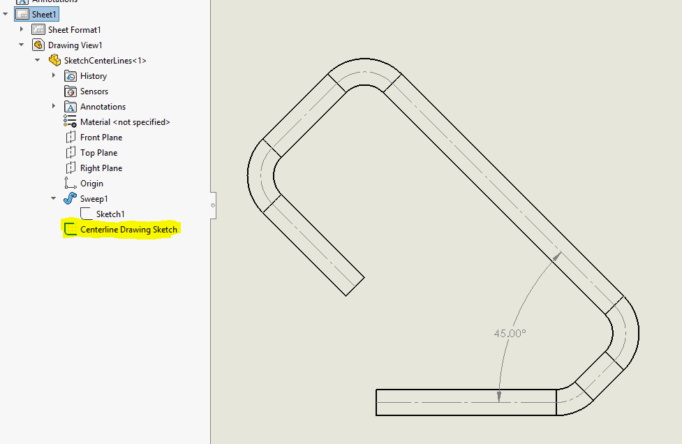 , SOLIDWORKS – Using Sketches for Drawing Centerlines