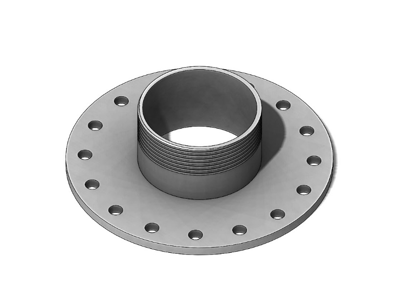 Smart Components example using round fill plate flange
