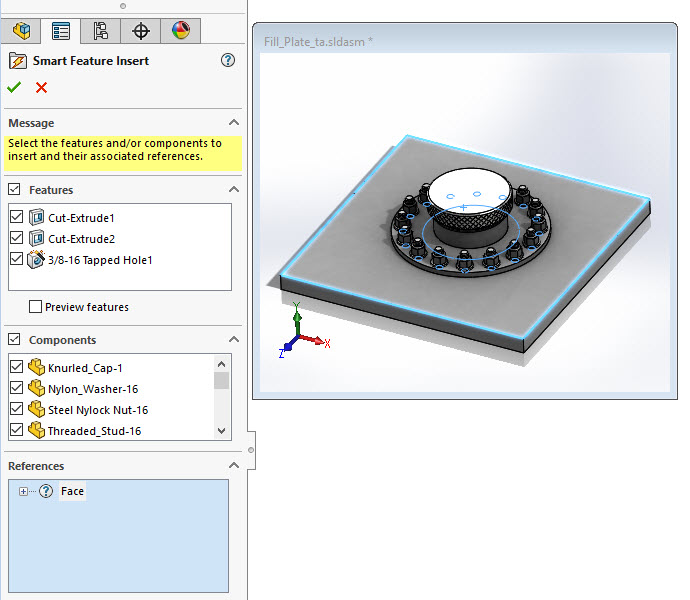 Smart Components insert interface