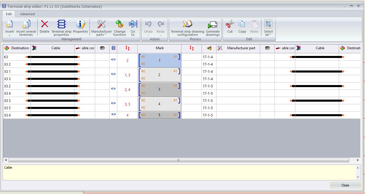 , SOLIDWORKS Electrical: Representing Terminal Bridges