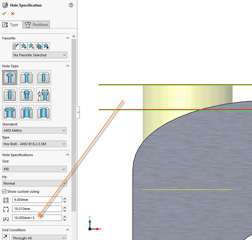 solidworks intersect feature offset plane on example part