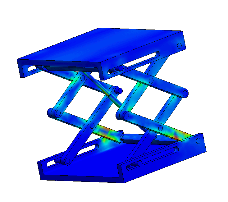 SOLIDWORKS Simulation finite element analysis stress concentrations updated contact set