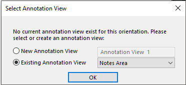 SOLIDWORKS MBD selecting annotation view modal
