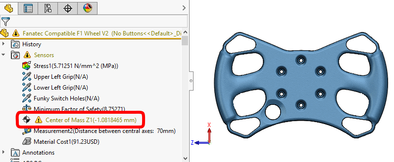 , Sensors in SOLIDWORKS