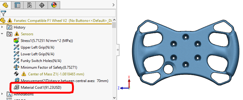 , Sensors in SOLIDWORKS