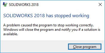 How Do I Fix the SOLIDWORKS Error to initialize Visual Basic for Apps, equations and macros will not Are you on disc space?" caused by Windows Update KB4048955? -