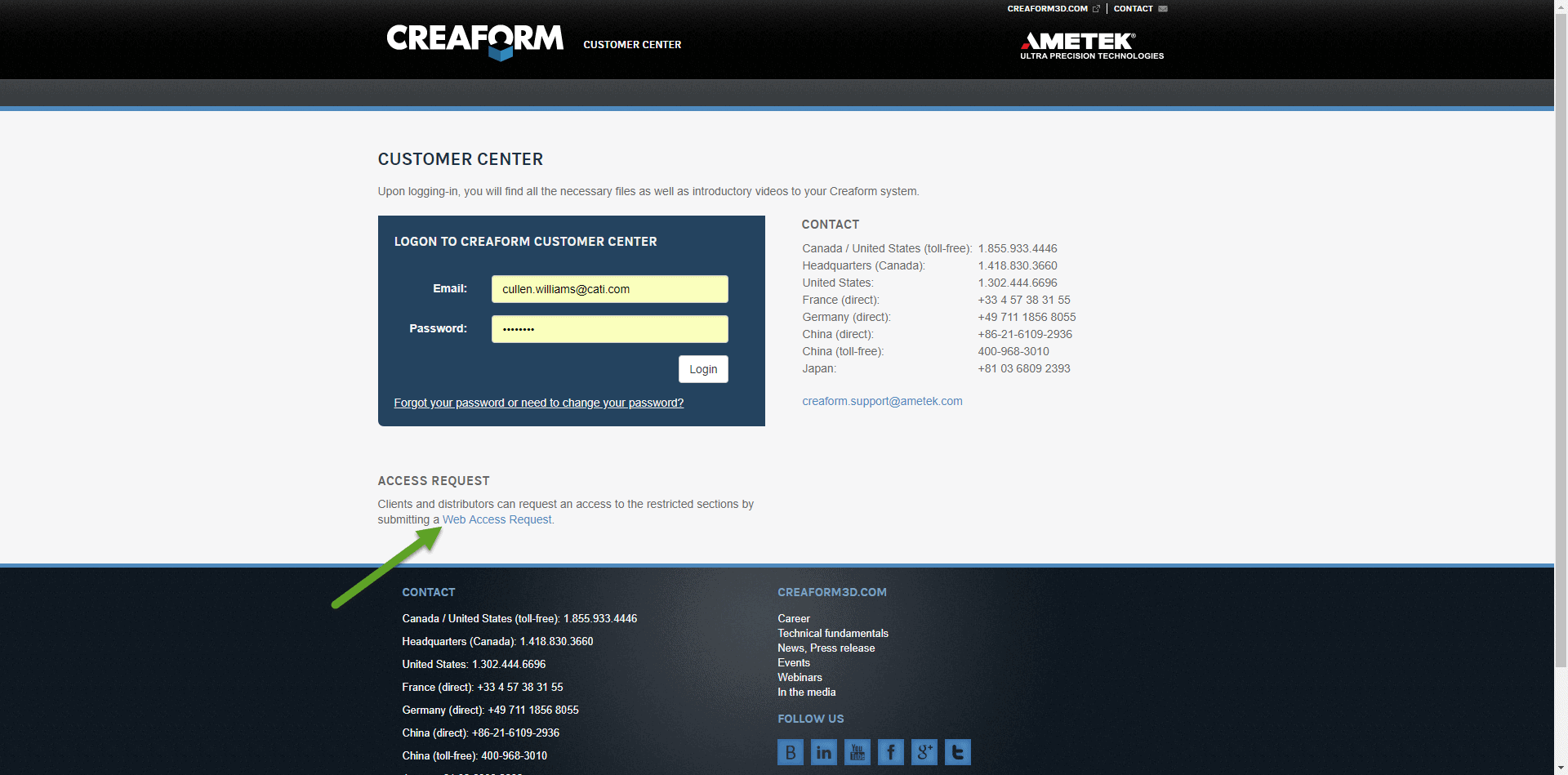 , Getting Started on Creaform&#8217;s Customer Center