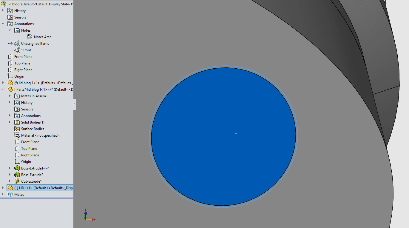 , SOLIDWORKS Flow Simulation: Lid creation for non-planar faces