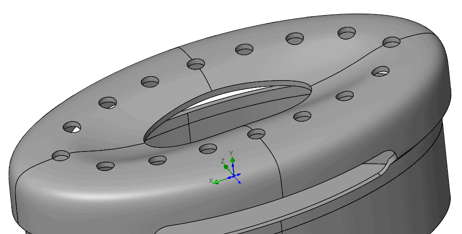 , SOLIDWORKS Flow Simulation: Lid creation for non-planar faces