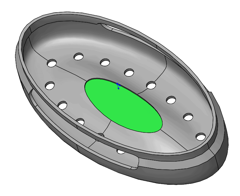 , SOLIDWORKS Flow Simulation: Lid creation for non-planar faces